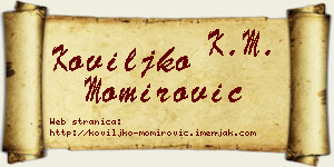 Koviljko Momirović vizit kartica